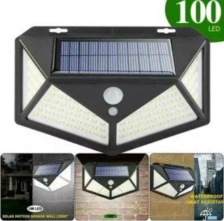 6 Faretti 100LED Pannello Solare Sensore Movimento