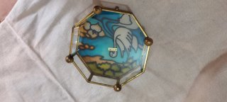 Scatola vintage vetro piombato cigno