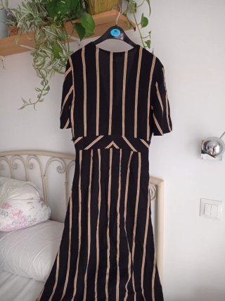 Vestido Pull&Bear Raya Beige Talla M