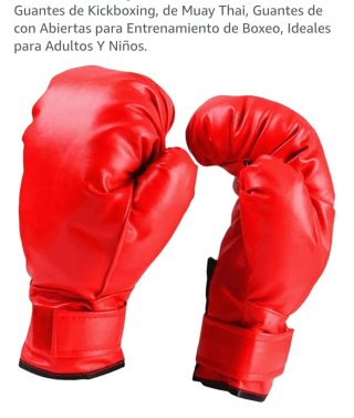 Guantes Kickboxing Muay Thai Boxeo Rojo Caja 6