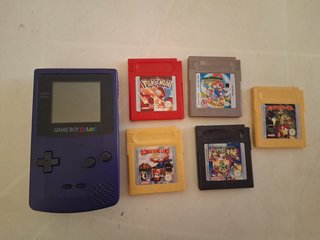 Game Boy Color Morado + 5 Juegos