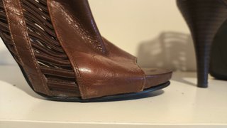 Botines Nine West cage piel marron 38,5 tacon