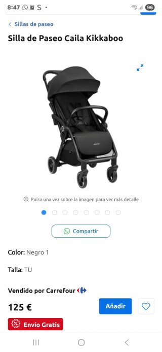 Silla de paseo Caila negra