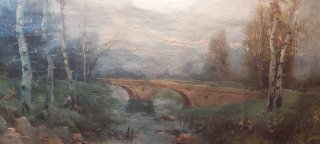 Coppia di dipinti a olio - Paesaggi firmati P. Royo