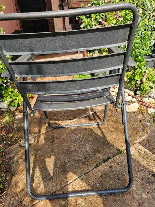 Set di 6 sedie da giardino in ferro grigio