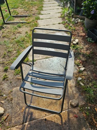 Set di 6 sedie da giardino in ferro grigio