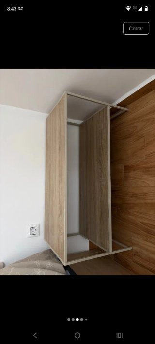 Mesa auxiliar madera y metal