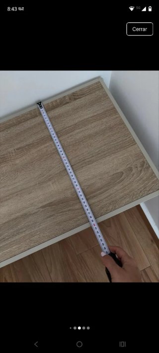 Mesa auxiliar madera y metal