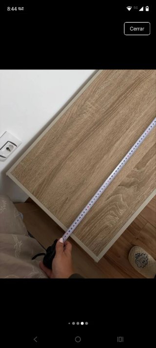 Mesa auxiliar madera y metal