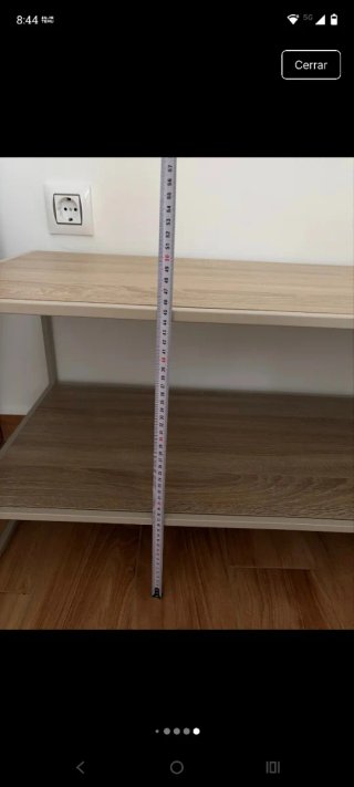 Mesa auxiliar madera y metal