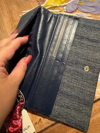 Portafogli denim con borchie e cuori Piazza Italia