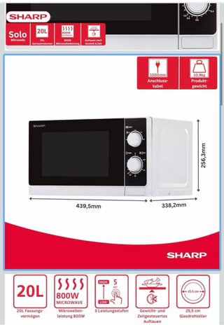 Microondas Sharp Plateado