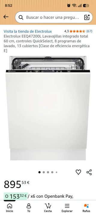 Lavavajillas Electrolux EEQ47200L