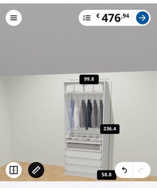 Armario vestidor PAX Ikea blanco
