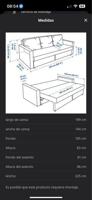 Divano letto IKEA Friheten 3 posti