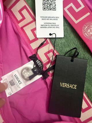 Completo Versace Bralette Slip S Rosa