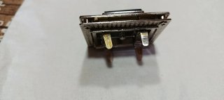 Broche para bolso con piedra azulada grisáceo