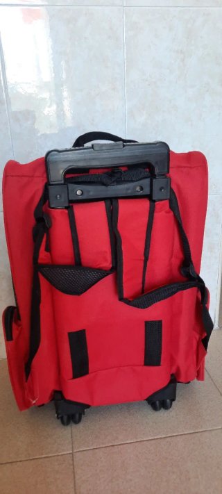 Transportín Mochila Perro Mediano Rojo/Negro