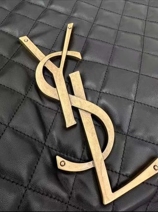 YSL Icare Bolso Piel Cordero Acolchado Negro