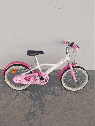 Bicicleta niños 16 pulgadas Btwin 500 Doctor Girl blanca