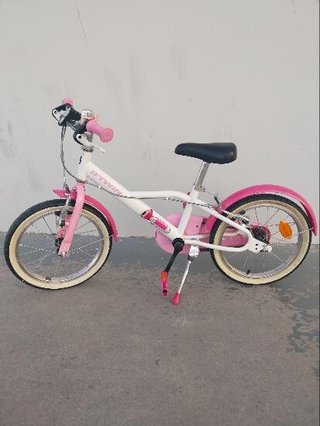Bicicleta niños 16 pulgadas Btwin 500 Doctor Girl blanca