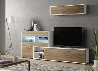 Mueble salón blanco y roble NUEVO EN SU CAJA.