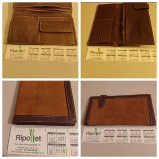 Cartera grande de cuero