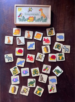Juegos madera (Memory animales y reloj puzzle)