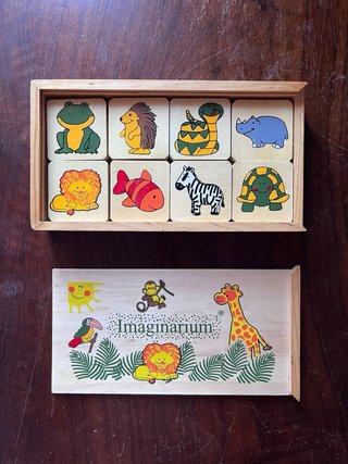 Juegos madera (Memory animales y reloj puzzle)