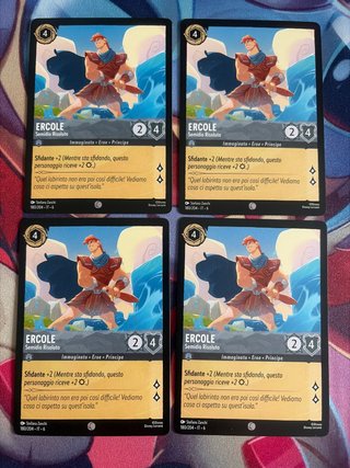 Ercole Semidio Risoluto x4 Carte Disney Lorcana
