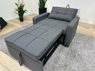Sofá cama individual gris 90cm