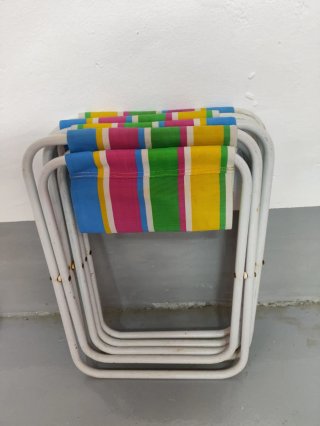 4 Taburetes Plegables Nylon