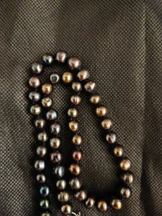 Collar Perlas Negras Cultivadas Agua Dulce