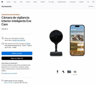 2 Cámaras de Vigilancia Inteligente Eve Cam
