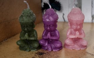 Velas Budas Orando (3 unidades)