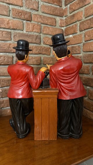 Figuras Gordo y Flaco de Madera