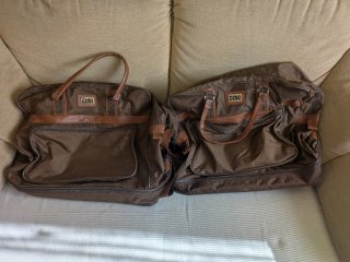 Maletas de viaje Dino marrones con ruedas