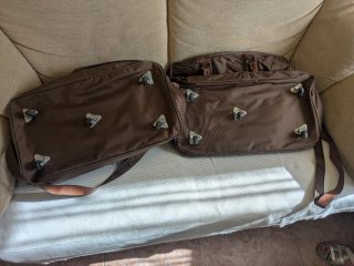 Maletas de viaje Dino marrones con ruedas