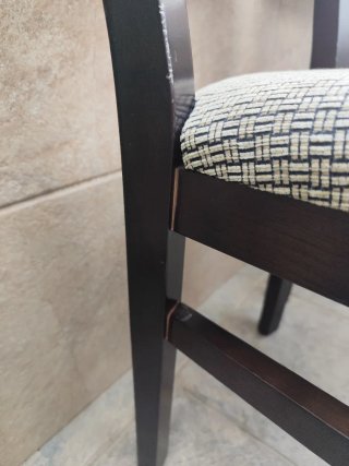 Juego 6 sillas madera tapizadas