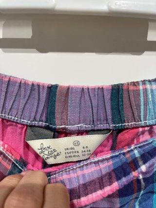 Pantalones cortos pijama de cuadros. Solo envío