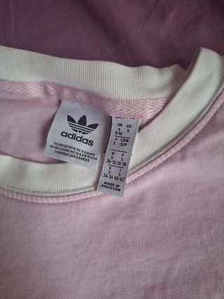 Camiseta Adidas Rosa con Rayas Blancas