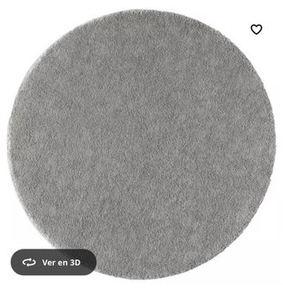 Tappeto rotondo grigio 130 cm di diametro Pulito in tintoria
