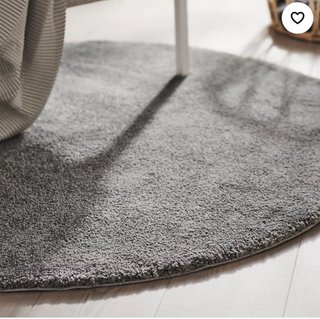 Tappeto rotondo grigio 130 cm di diametro Pulito in tintoria