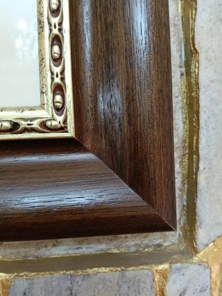 Capezzale Legno e Argento Madre con Bambino