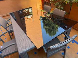 Mesa Terraza y Jardín con 6 Sillas