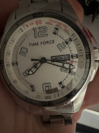 Reloj Time Force Plata y Blanco