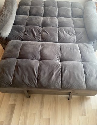 Sofá Cama Gris Tela