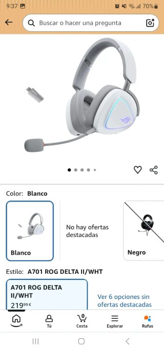 Auriculares Gaming ROG Delta II Tri-Mode