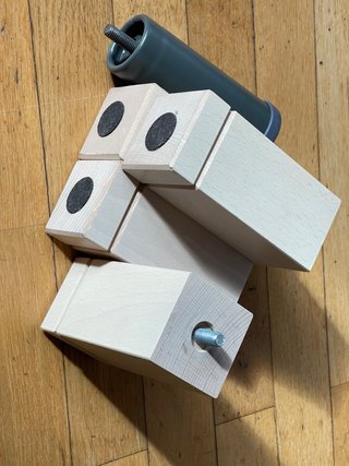 Patas de madera para cama/sofá (4uds)