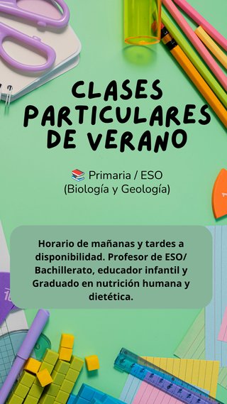 Clases particulares de verano
